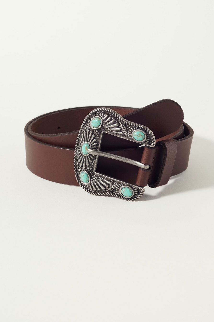 western turquoise buckle belt